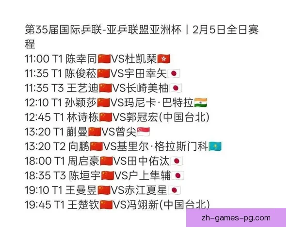 乒乓球比分即时更新，尽览精彩对决